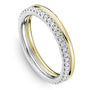Noam Carver Stackable STC24-1 in 14K White with Yellow Detail