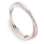 Noam Carver Stackable STC28-1 in 14K White with Rose Detail