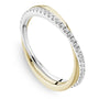 Noam Carver Stackable STC28-1 in 14K White with Yellow Detail