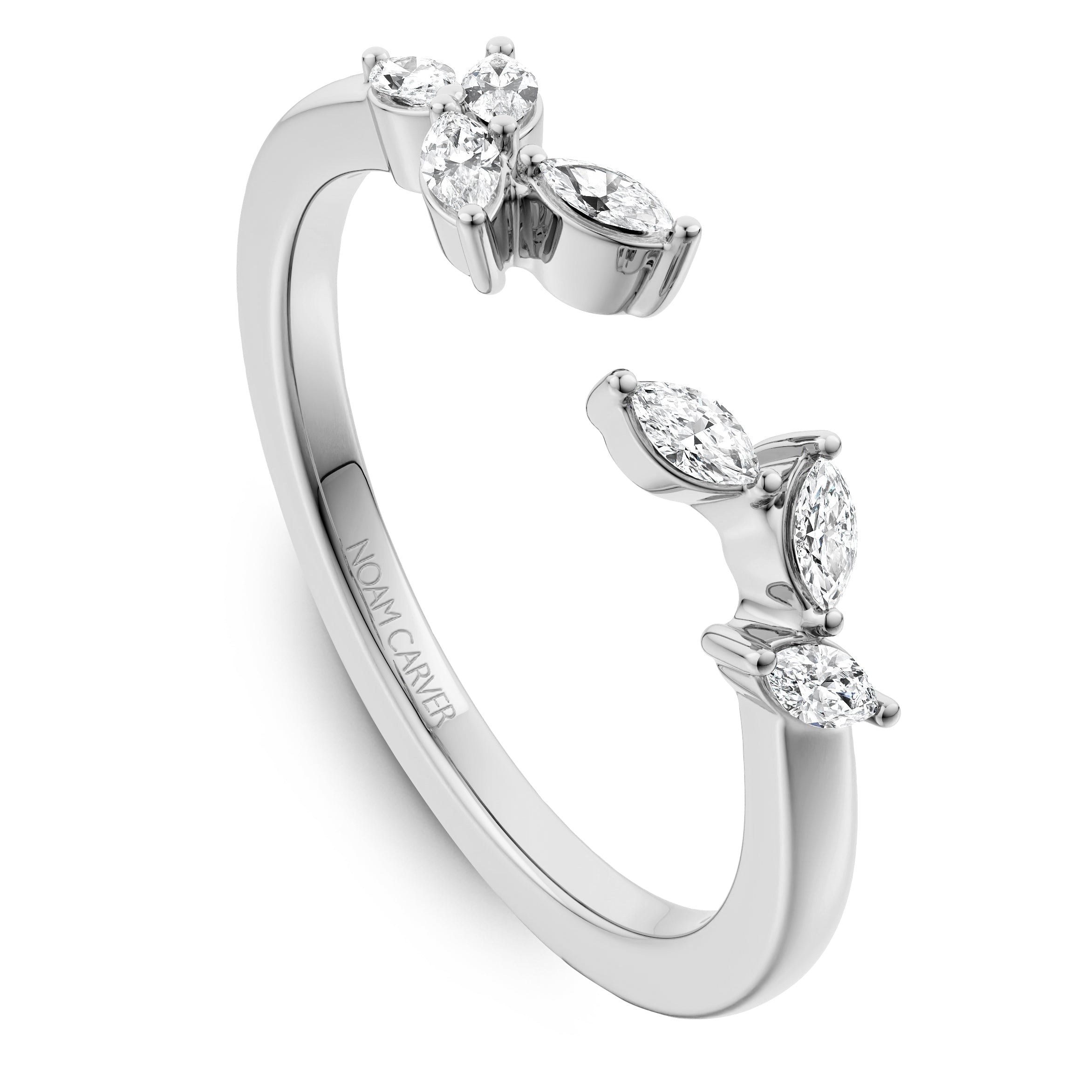 Noam Carver Stackable STE10-1 in 14K White Gold