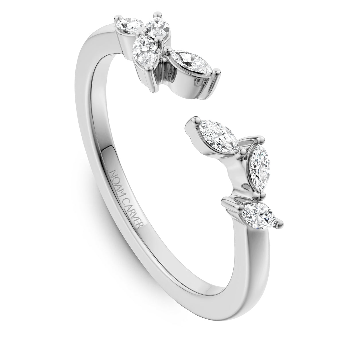 Noam Carver Stackable STE10-1 in 14K White Gold
