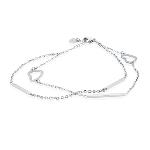 Double Wrap Heart Bracelet
