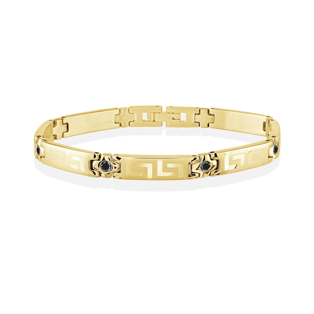 Greek Key Gem Bracelet