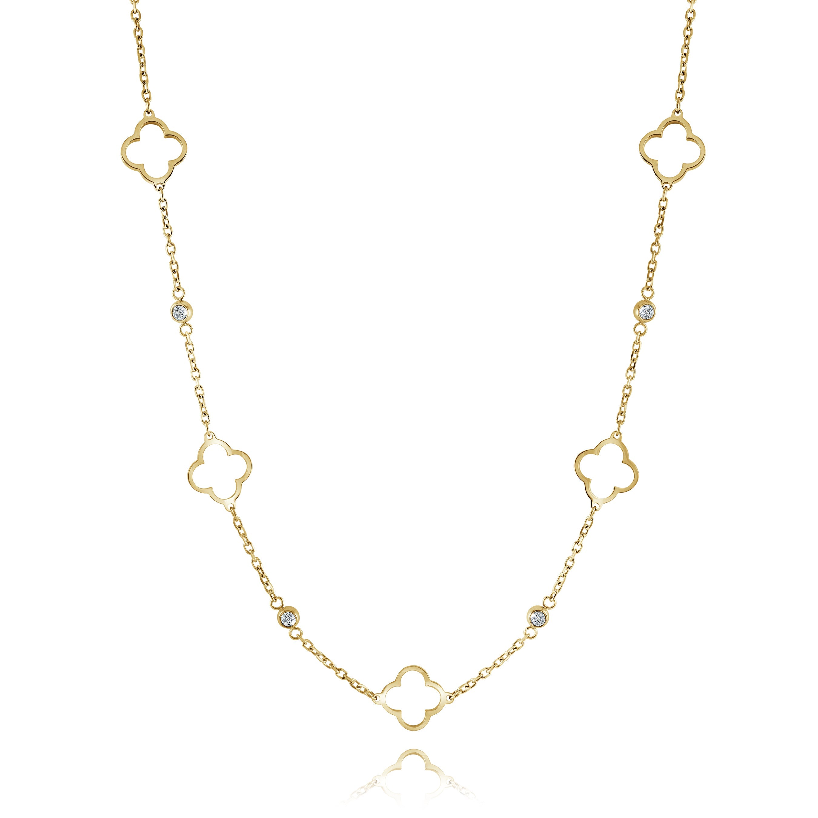 Studded Clover Necklace