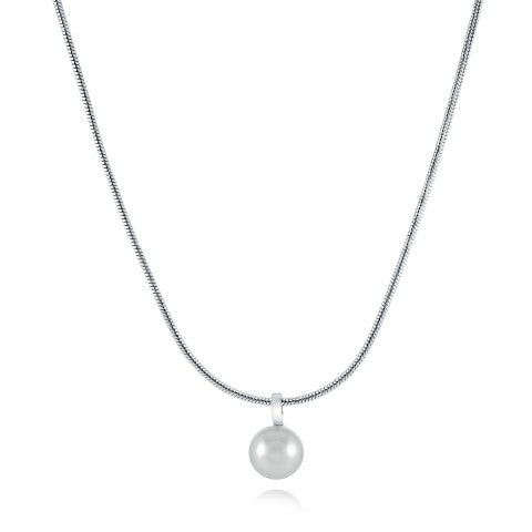 Swarovski Pearl Pendant with Snake Chain