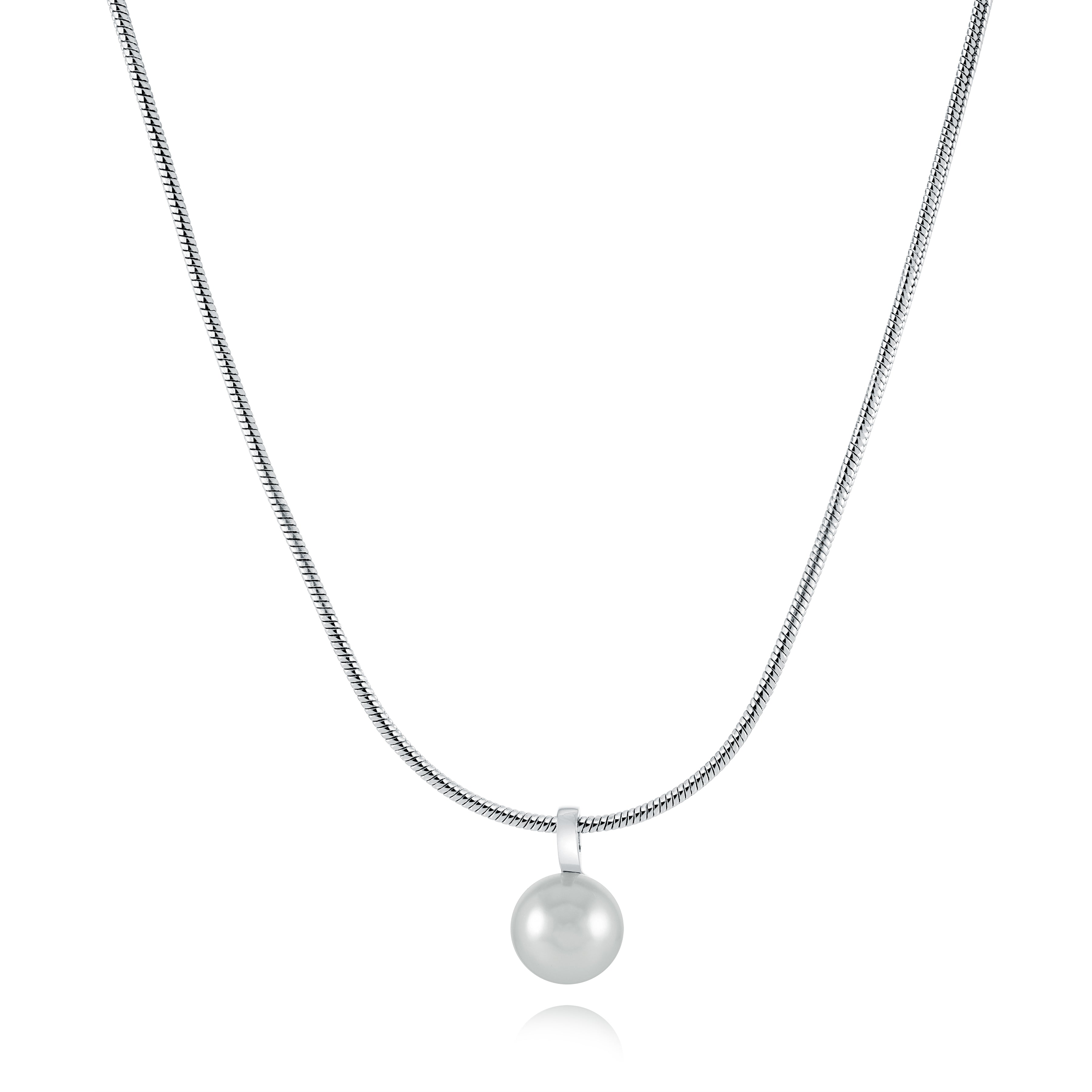 Swarovski Pearl Pendant with Snake Chain