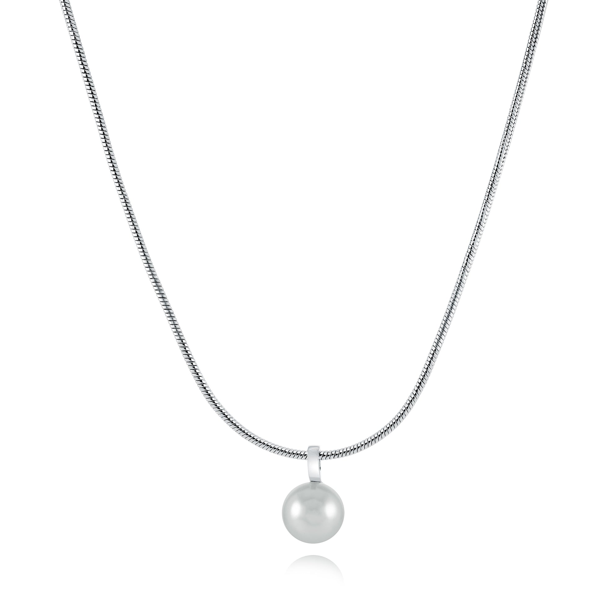 Swarovski Pearl Pendant with Snake Chain