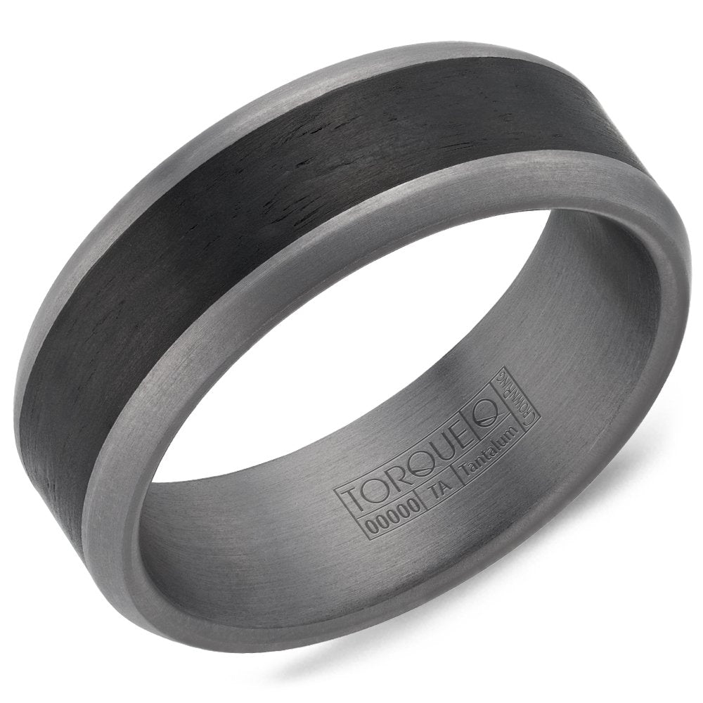 Tantalum & Forged Carbon Fiber TORQUE Wedding Band