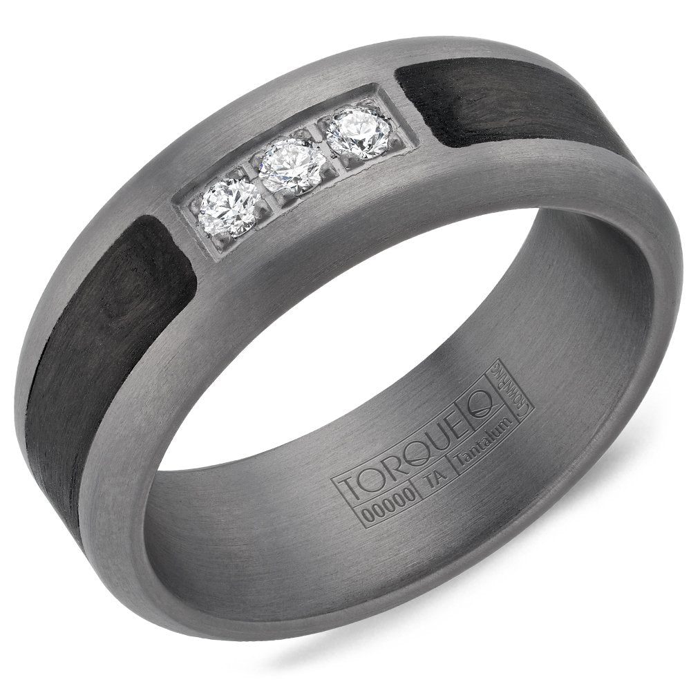 Tantalum & Forged Carbon Fiber TORQUE Wedding Band