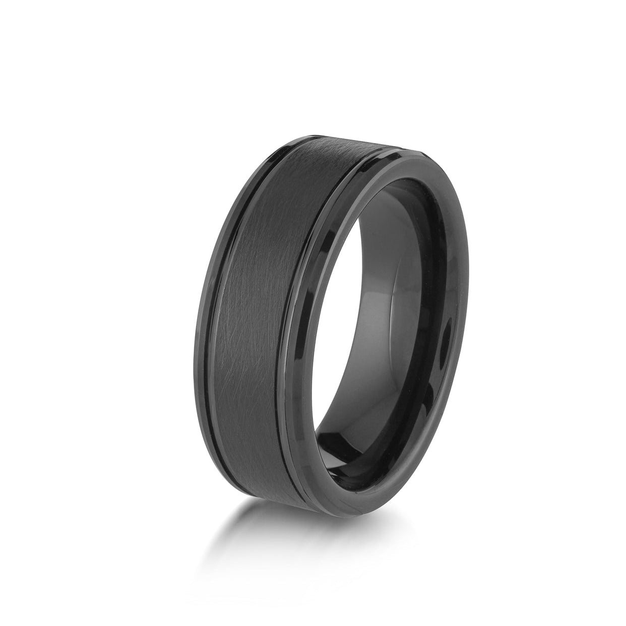 Lined Dual-Finish Tungsten Band 8mm