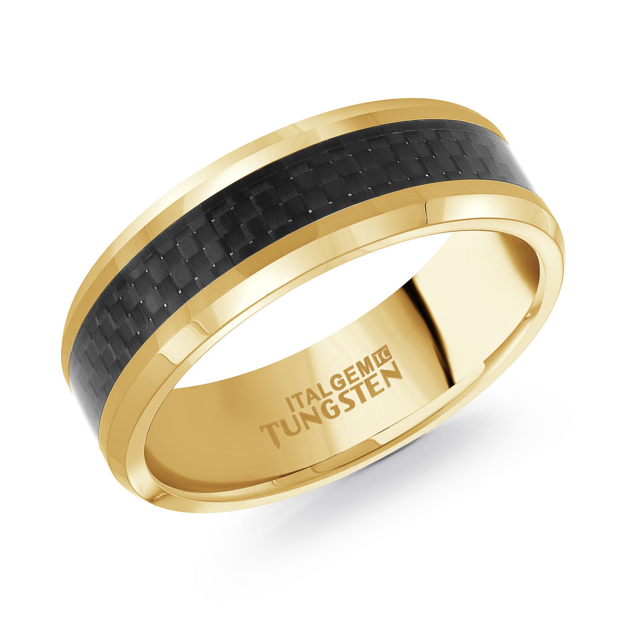 Polished Carbon Band 8mm
