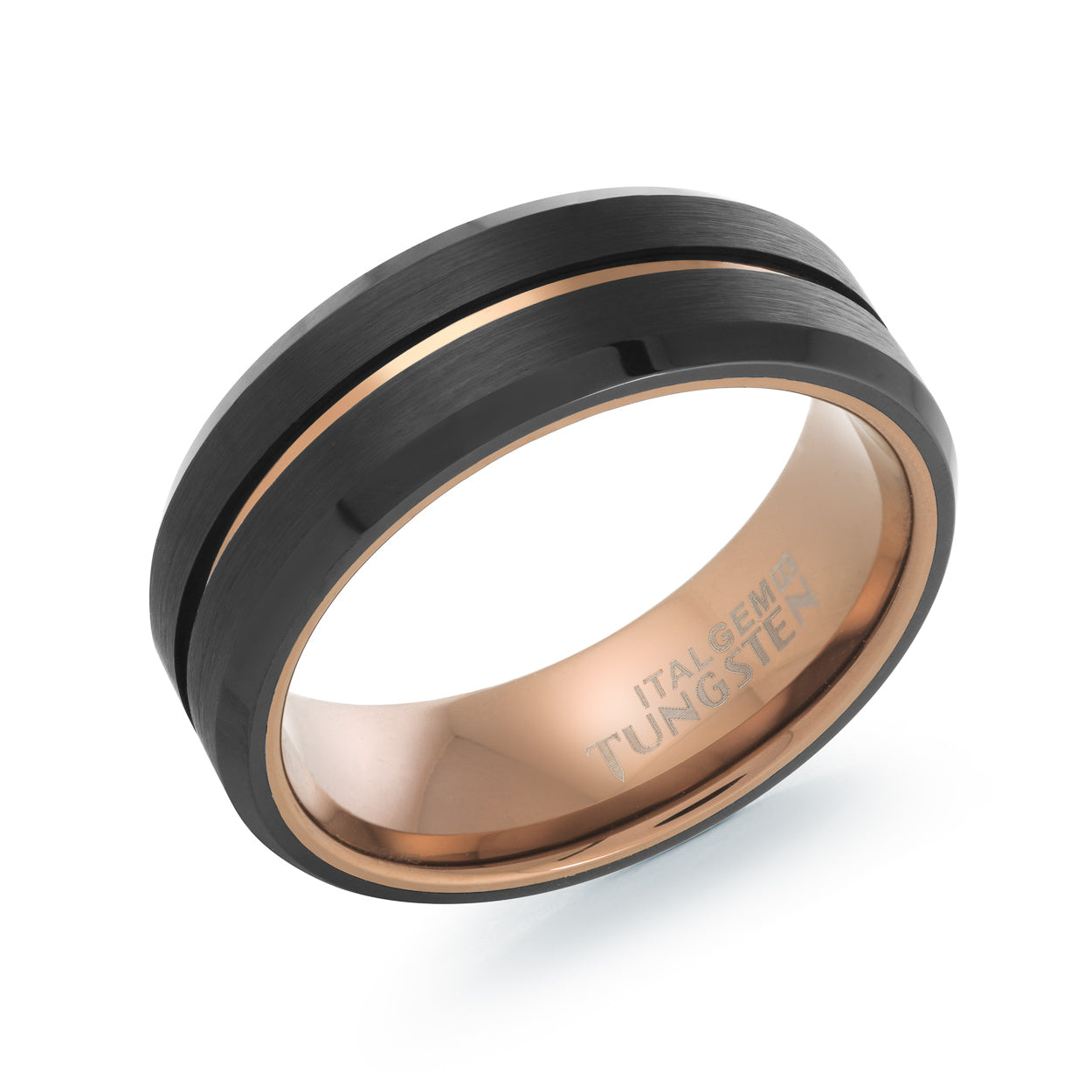 Split Tungsten Ring 8mm