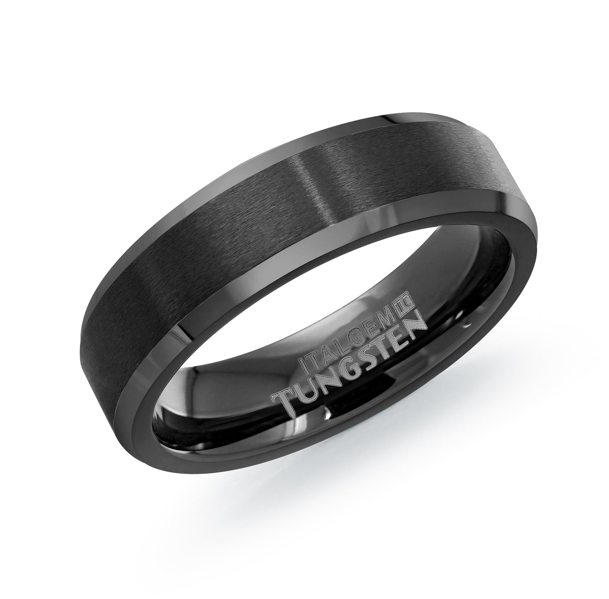 Tungsten Brushed Polished 6mm