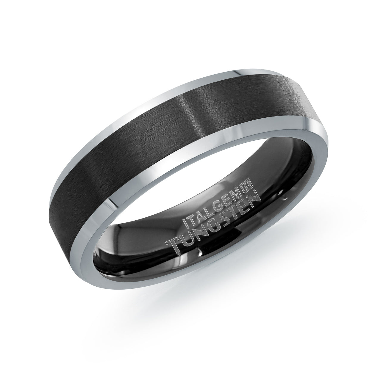 Tungsten Brushed Polished 6mm