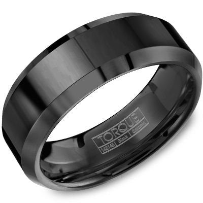 Black Ceramic TORQUE Wedding Band