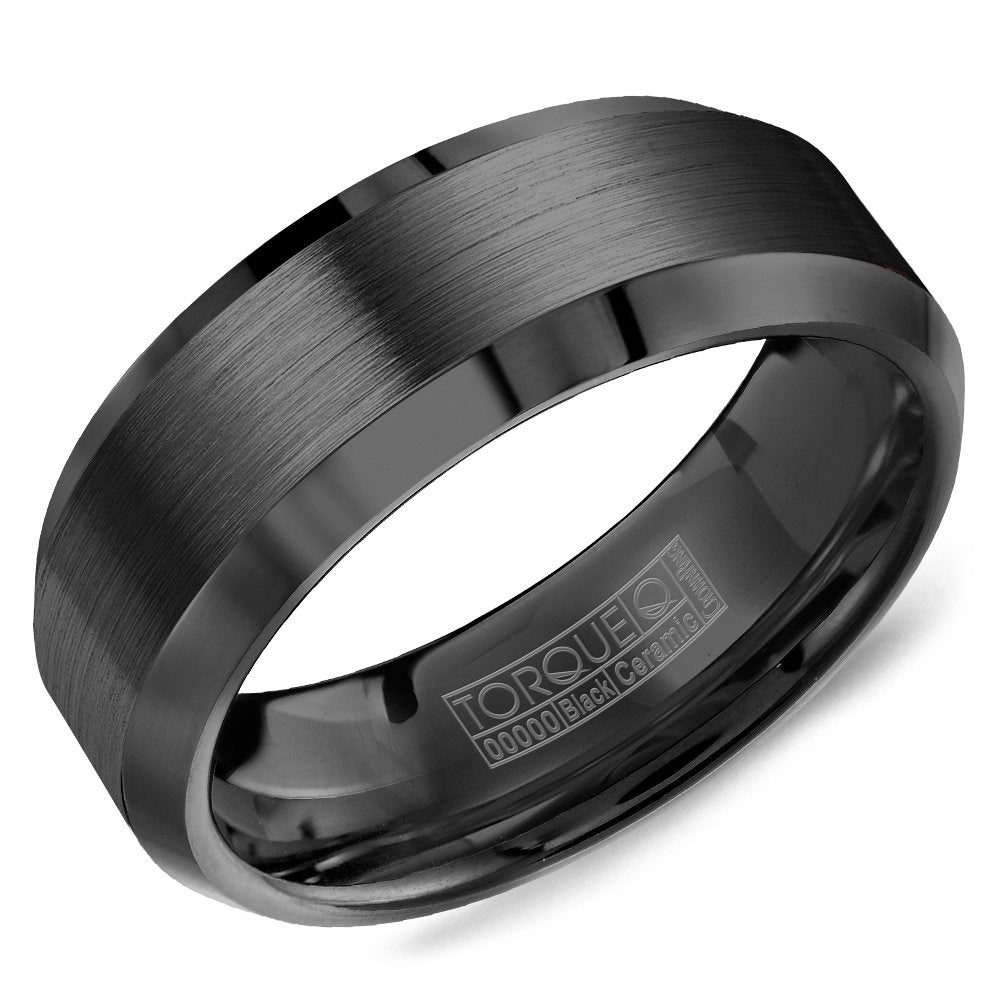 Black Ceramic TORQUE Wedding Band
