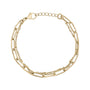 Paperclip Double Chain Bracelet - Gold
