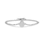 Minimal Pear Shape Cremation Bracelet - Silver