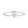 Minimal Heart Cremation Bracelet - Silver
