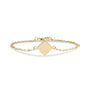 Minimal Square Shape Cremation Bracelet - Gold