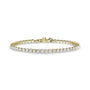 Adjustable Tennis Bracelet (2.5Mm) - Gold & White