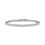 Adjustable Tennis Bracelet (2.5Mm) - Silver & White