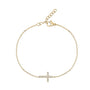 Cz Cross Bracelet - Gold