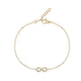 Cz Infinity Bracelet - Gold