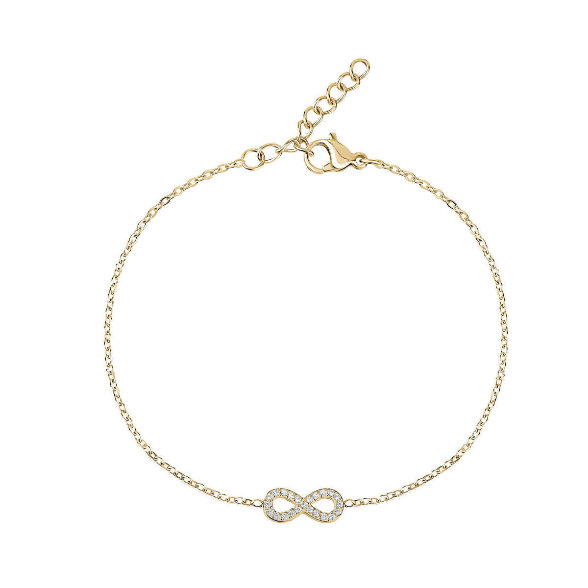 Cz Infinity Bracelet - Gold