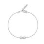 Cz Infinity Bracelet - Silver