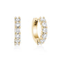C.Z. Huggies Earrings (16Mm) - Gold
