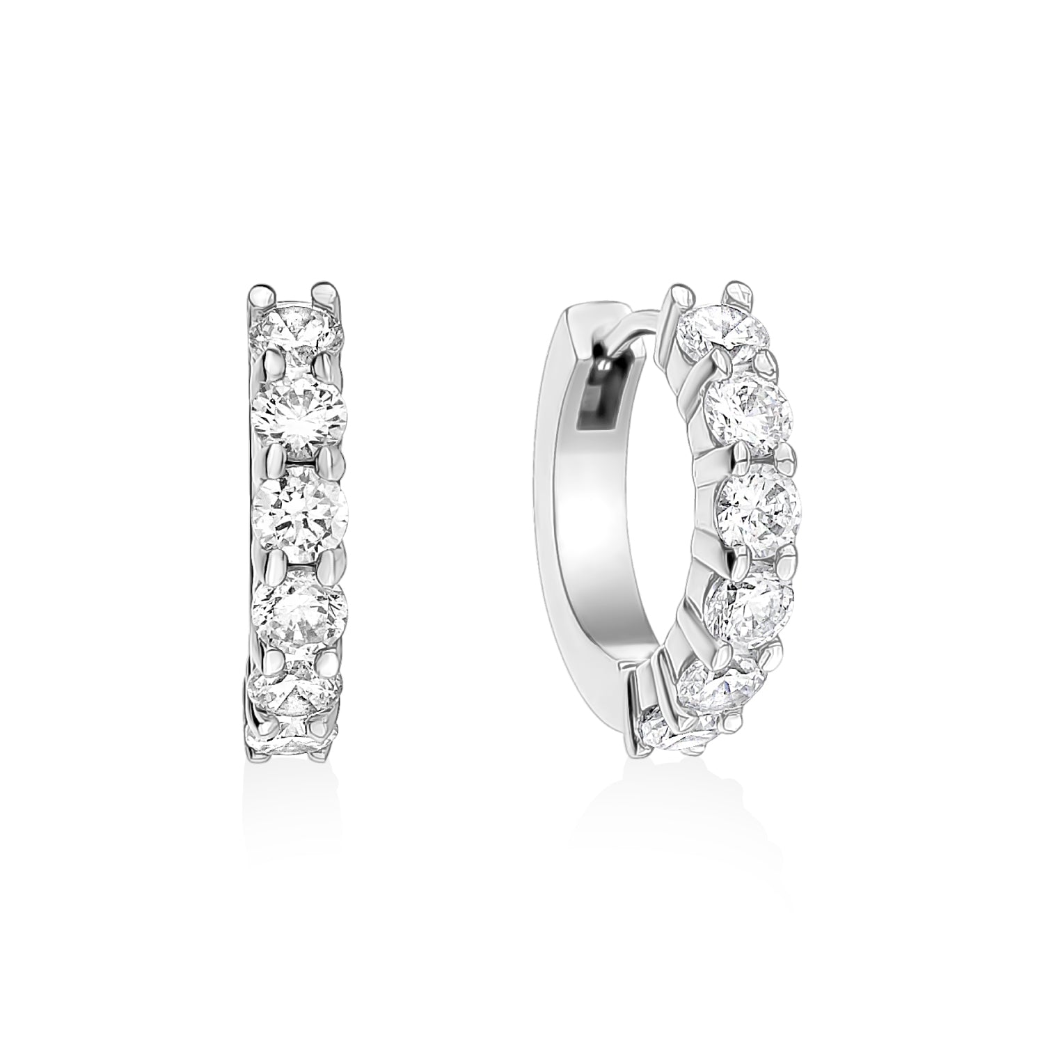 C.Z. HUGGIES EARRINGS (16MM)