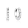 C.Z. Huggies Earrings (16Mm) - Silver