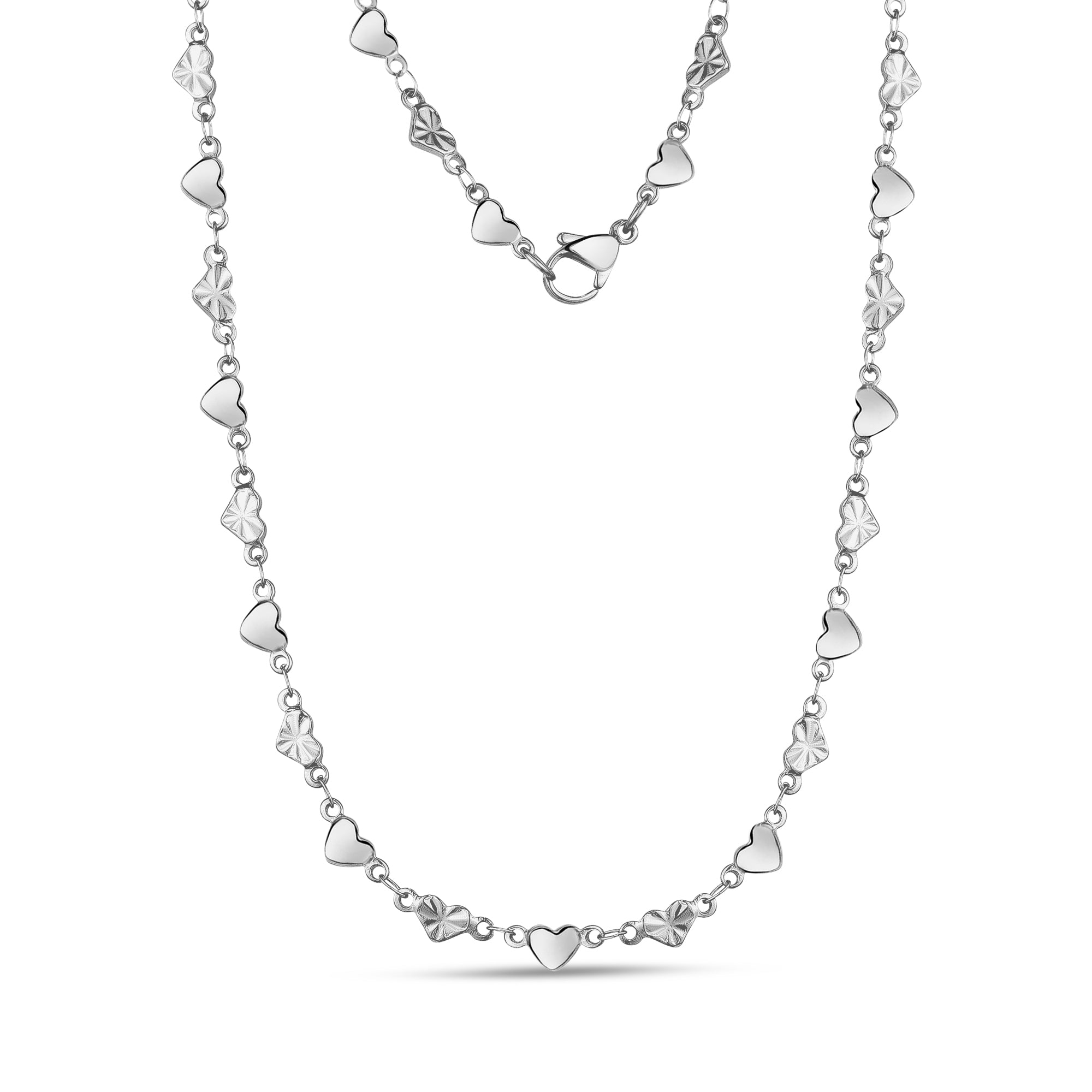 Heart Link Chain (4Mm) - Silver