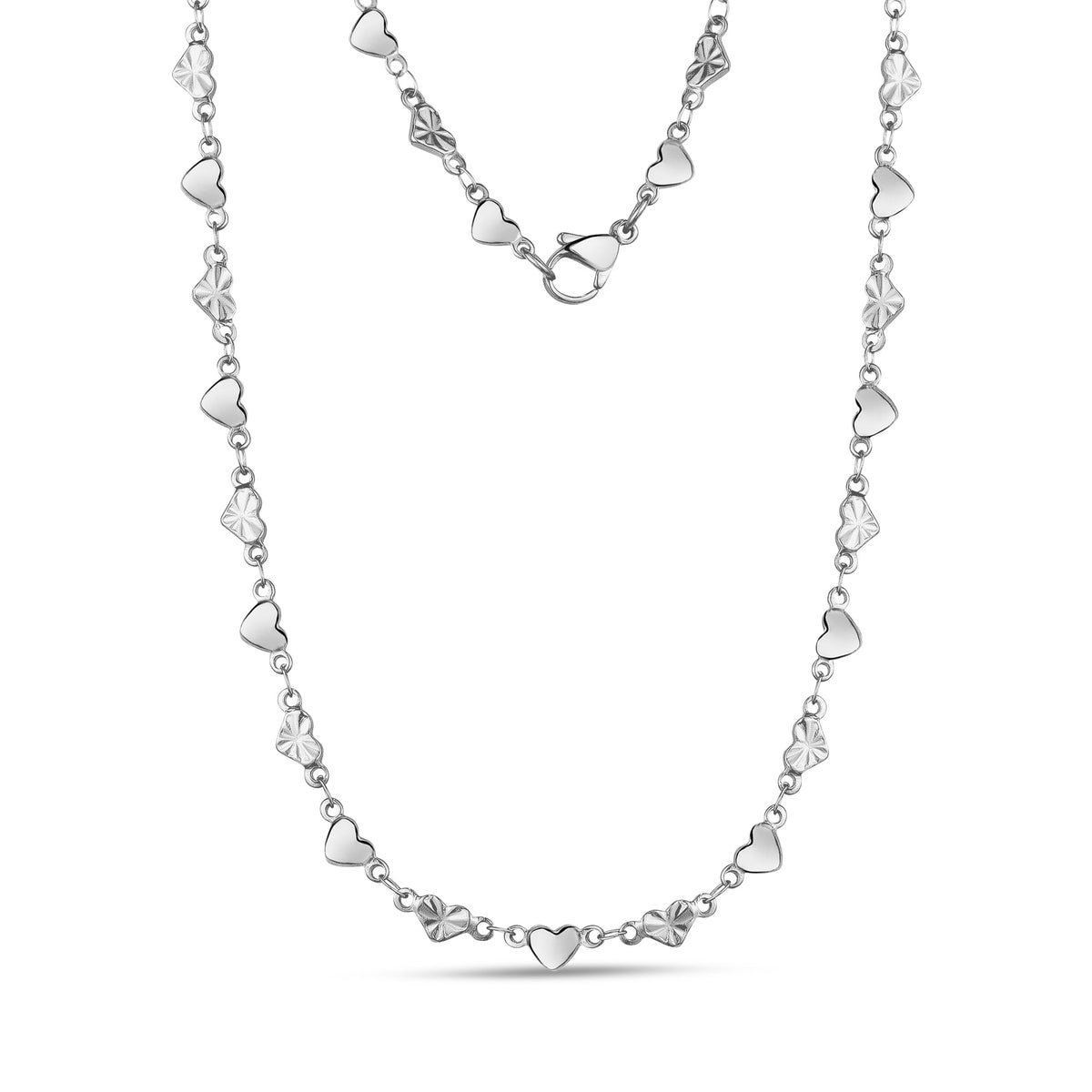 Heart Link Chain (4Mm) - Silver