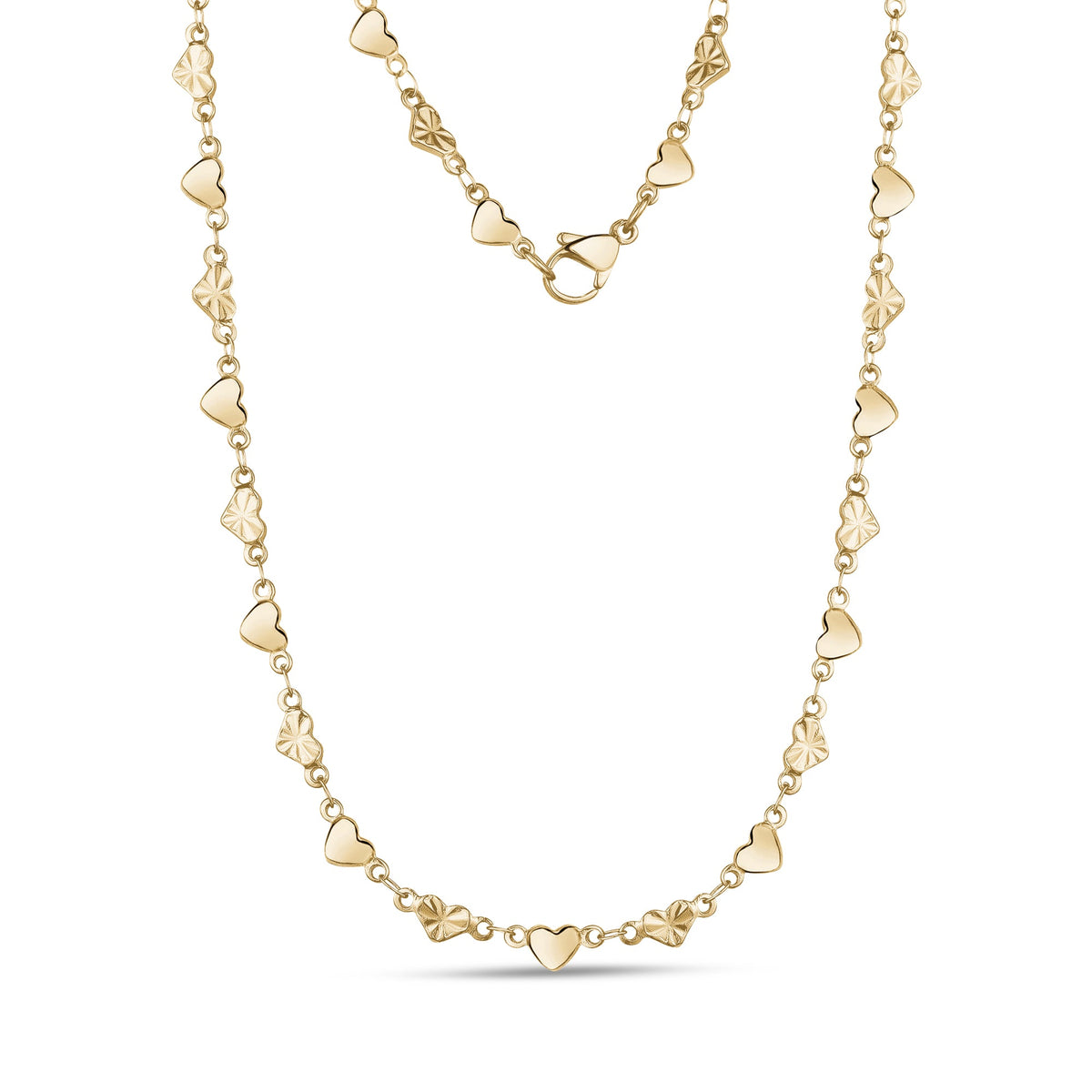 Heart Link Chain (4Mm) - Gold