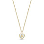 Textured Heart Pendant Necklace - Gold