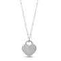Heart Pendant W/ Diamond Cut Chain - Silver