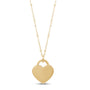 Heart Pendant W/ Diamond Cut Chain - Gold
