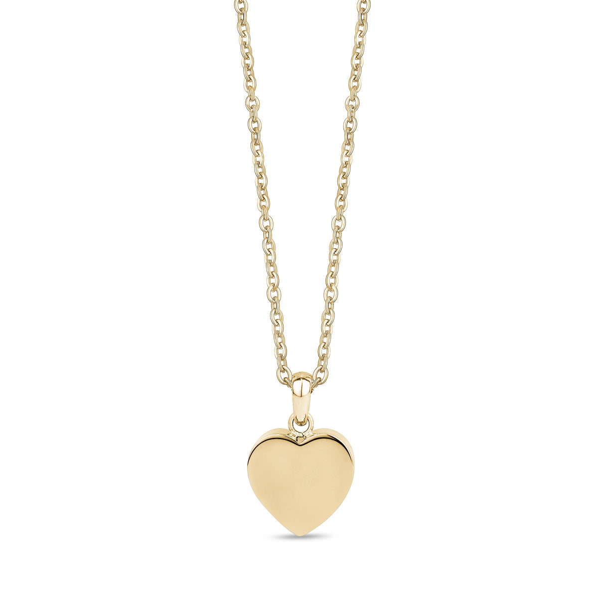 Minimal Heart Cremation Pendant - Gold