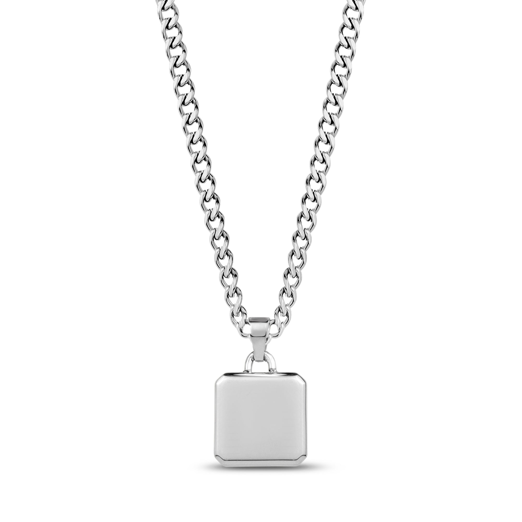 Square Pendant - Silver