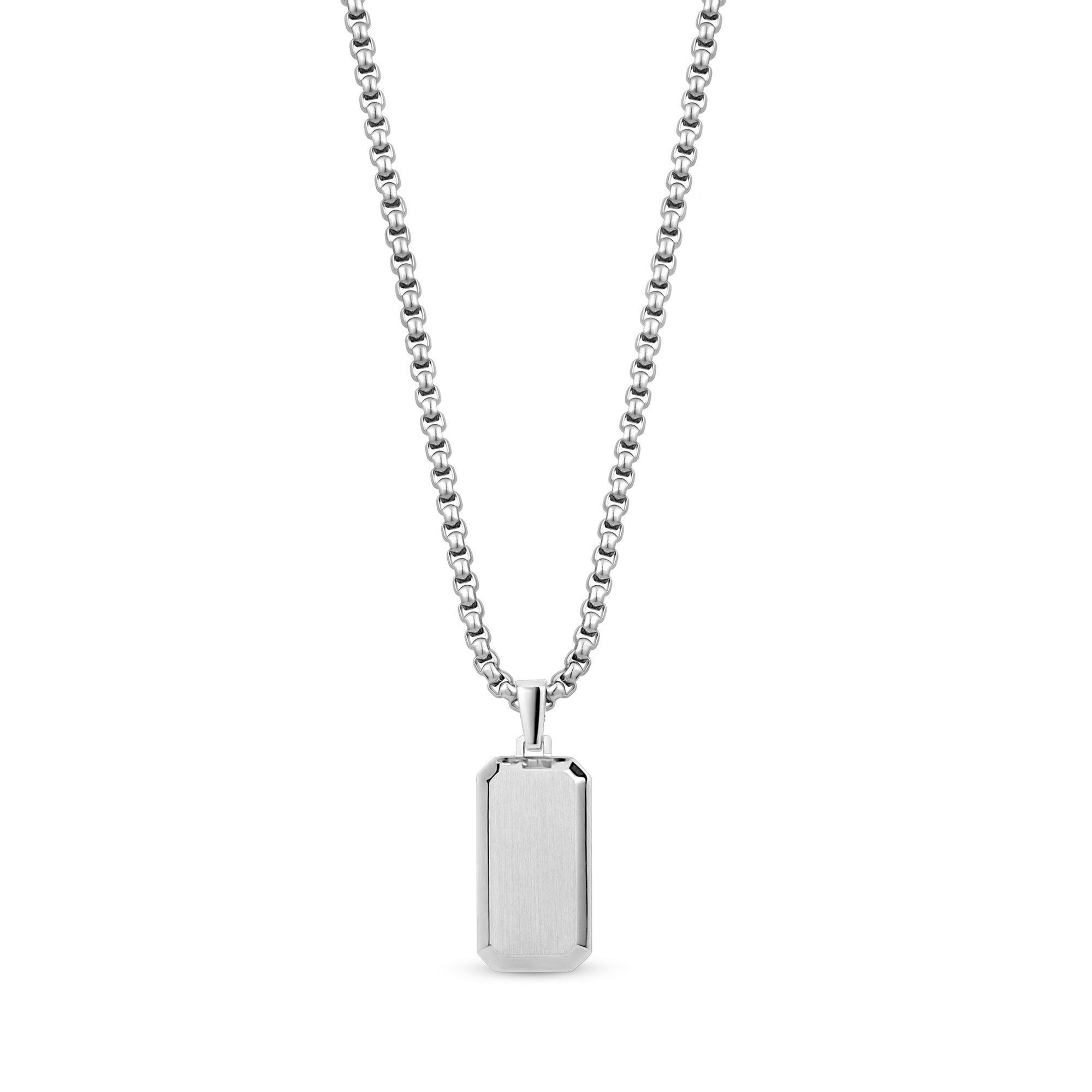 Matte Dog Tag - Silver