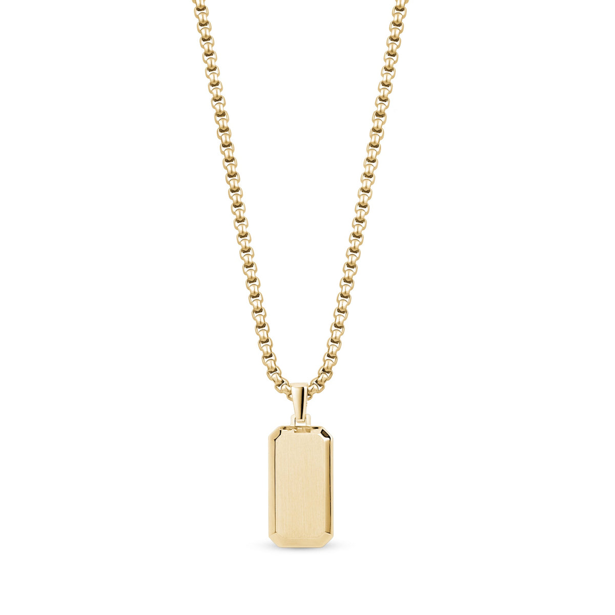 Matte Dog Tag - Gold