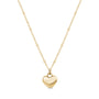 Puffy Heart Pendant - Gold