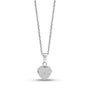 C.Z. Paved Heart Pendant - Silver
