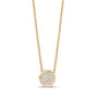 Paved Round C.Z. Stud Pendant - Gold