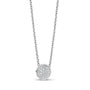Paved Round C.Z. Stud Pendant - Silver