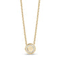 Round C.Z. Stud Pendant - Gold