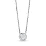 Round C.Z. Stud Pendant - Silver