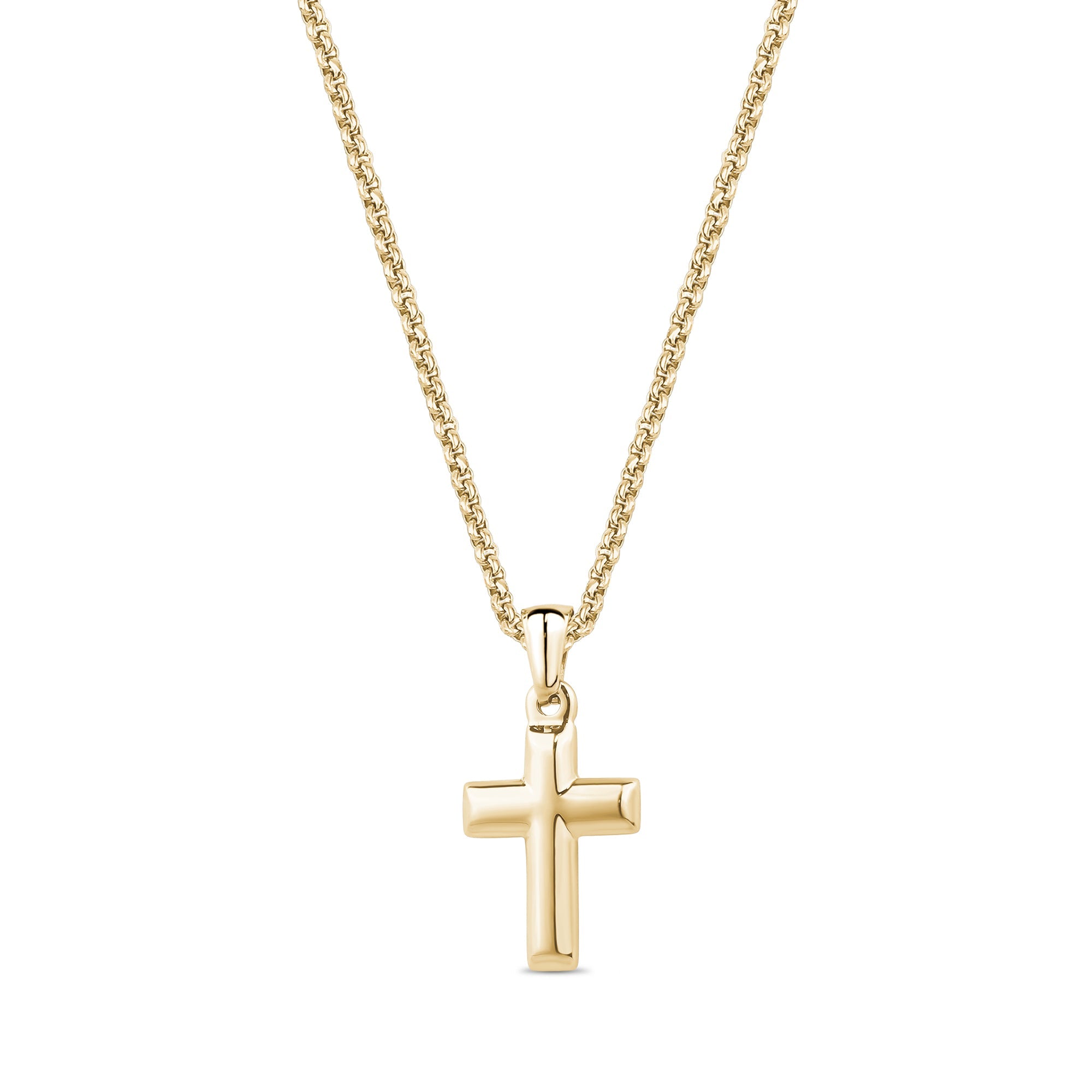 Guardian Cross Steel Pendant - Gold